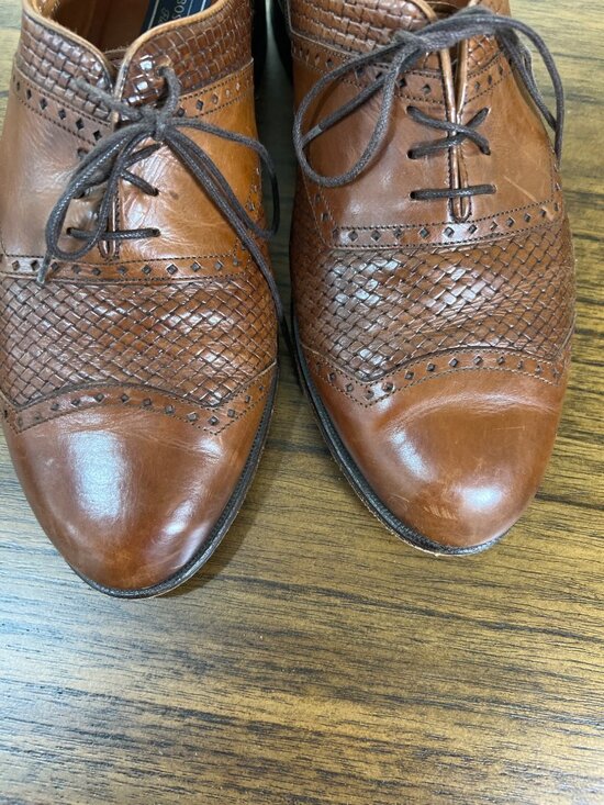 vintage Bostonian Florentine brown leather oxfords 8.5W 8 1/2 wide main image 4